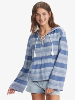 Roxy Head On Over Poncho Hoodie -Shoreline Mood arjwt03285 roxyw bng3 frt1