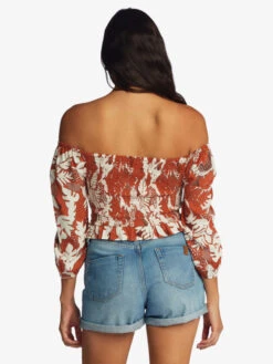 Roxy Like The Sun Off The Shoulder Top -Shoreline Mood arjwt03309 roxyw cns6 bck1