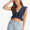 Roxy Sweetest Love Short Sleeve Crop Top