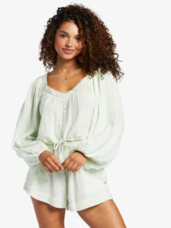 Roxy What A Vibe Long Sleeve Crop Top