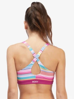 Roxy Active Halter Bikini Top -Shoreline Mood arjx303538 roxyw wbb3 bck1