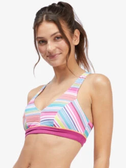 Roxy Active Halter Bikini Top -Shoreline Mood arjx303538 roxyw wbb3 sd1