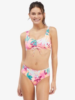 Roxy Active Athletic Bralette Bikini Top -Shoreline Mood arjx303539 roxyw ngp7 frt1