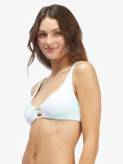 Roxy Palm Tree Dreams Reversible Elongated Triangle Bikini Top -Shoreline Mood arjx303548 roxyw gcf8 sd1