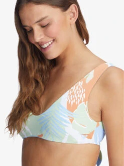 Roxy Wildflowers Reversible Bralette Bikini Top -Shoreline Mood arjx303575 roxyw wbb6 dtl1