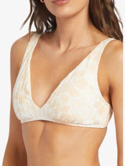 Rib Roxy Love The Oceana V Bikini Top -Shoreline Mood arjx303592 roxyw teh7 frt3