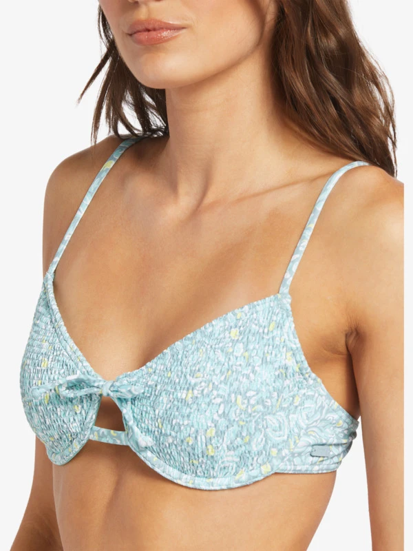 Roxy Seaside Tropics Underwire Smock Bra Bikini Top 2 Roxy Seaside Tropics Underwire Smock Bra Bikini Top - Image 2