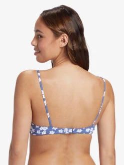 Roxy Blumen Underwired Bralette Bikini Top -Shoreline Mood arjx303618 roxyw bng8 bck1