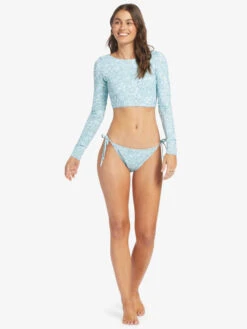 Roxy Seaside Tropics Cheeky Smock Bikini Bottoms -Shoreline Mood arjx403548 roxyw bzb6 frt9