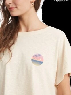 Roxy When In Hawaii Boat Neck T-Shirt 11 Roxy When In Hawaii Boat Neck T-Shirt -Shoreline Mood arjzt07135 roxyw teh0 dtl2