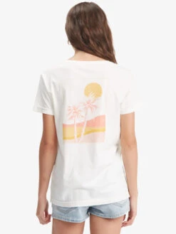 Roxy Palm Lines T-Shirt -Shoreline Mood arjzt07145 roxyw wbk0 bck1