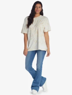 Roxy Peace Positivity Screen Tee -Shoreline Mood arjzt07278 roxyw teh0 frt9