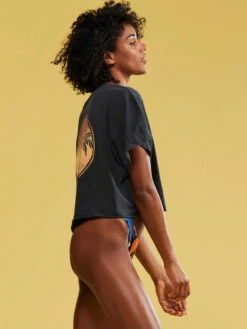 Roxy Twin Palms Drop Shoulder T-shirt -Shoreline Mood arjzt07514 roxym kvj0 frt2