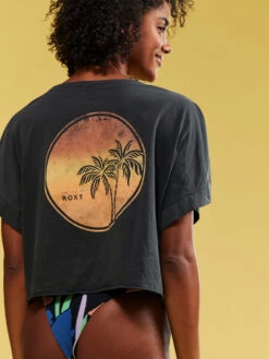Roxy Twin Palms Drop Shoulder T-shirt -Shoreline Mood arjzt07514 roxym kvj0 frt4