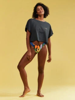 Roxy Twin Palms Drop Shoulder T-shirt -Shoreline Mood arjzt07514 roxym kvj0 frt9