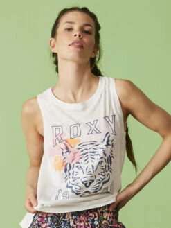 Roxy Meower Power Sleeveless T-Shirt -Shoreline Mood arjzt07537 roxym wbk0 frt1