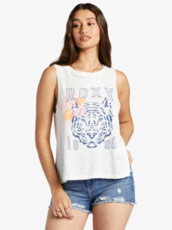 Roxy Meower Power Sleeveless T-Shirt -Shoreline Mood arjzt07537 roxyw wbk0 frt1