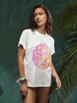 Roxy Yang World Oversized T-Shirt -Shoreline Mood arjzt07558 roxym wbk0 frt1