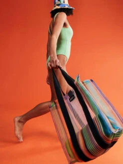 Roxy Iced Aqua Medium Tote Bag 12 Roxy Iced Aqua Medium Tote Bag -Shoreline Mood erjbt03328 roxym kyh6 frt2