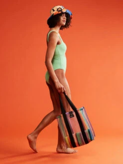 Roxy Iced Aqua Medium Tote Bag 13 Roxy Iced Aqua Medium Tote Bag -Shoreline Mood erjbt03328 roxym kyh6 frt3