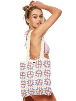 Roxy Hey Tulip Tote Bag -Shoreline Mood erjbt03336 roxym teh0 frt2