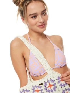 Roxy Hey Tulip Tote Bag -Shoreline Mood erjbt03336 roxym teh0 frt4