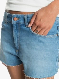 Roxy Kissing The Swell Denim Shorts -Shoreline Mood erjds03252 roxyw bmtw frt3