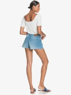 Roxy Kissing The Swell Denim Shorts -Shoreline Mood erjds03252 roxyw bmtw frt9