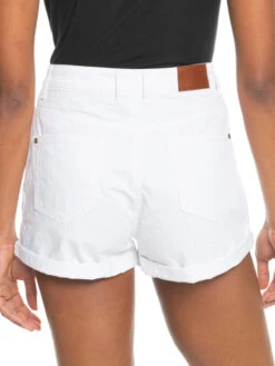 Roxy Authentic Summer White High Denim Shorts -Shoreline Mood erjds03285 roxyw wbww bck1