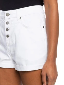 Roxy Authentic Summer White High Denim Shorts -Shoreline Mood erjds03285 roxyw wbww frt3