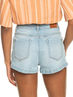 Roxy Holiday Stuff High Waist Denim Shorts 17 Roxy Holiday Stuff High Waist Denim Shorts -Shoreline Mood erjds03289 roxyw bfn0 bck1
