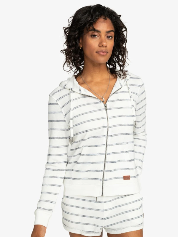 Roxy Perfect Wave Stripes Zip-Up Hoodie 1 Roxy Perfect Wave Stripes Zip-Up Hoodie