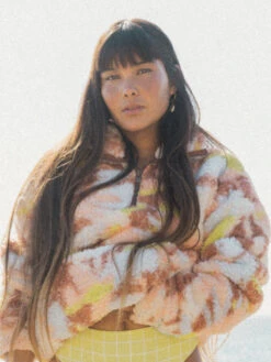 Roxy Bonfire On The Beach Half-Zip Pullover Fleece -Shoreline Mood erjft04638 roxyl cpq6 frt3