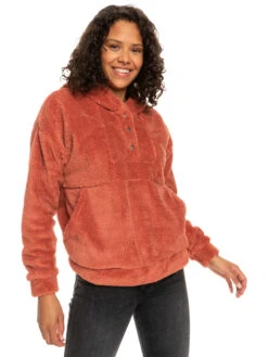 Roxy Surf Spray Hooded Pullover Fleece -Shoreline Mood erjft04639 roxyw mnr0 frt1