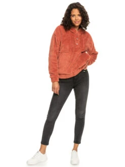 Roxy Surf Spray Hooded Pullover Fleece -Shoreline Mood erjft04639 roxyw mnr0 frt9