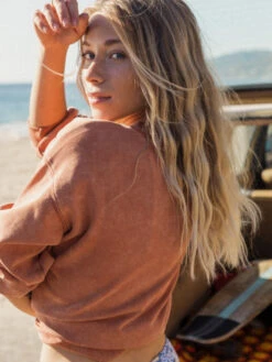 Roxy True Story Crew-Neck Sweatshirt -Shoreline Mood erjft04645 roxyl mnr0 bck1