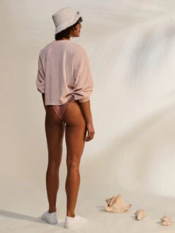 Roxy Better Not Wait Toweling Sweatshirt -Shoreline Mood erjft04686 roxym mek0 frt3