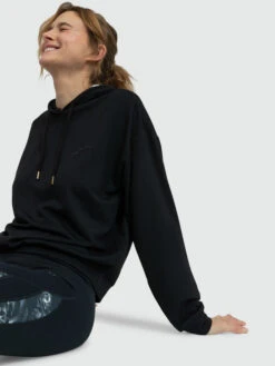 Roxy Surfing By Moonlight Long Sleeve Lounge Hoodie -Shoreline Mood erjft04721 roxyw kvj0 frt4