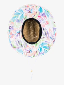 Roxy Pina To My Colada Printed Sun Hat -Shoreline Mood erjha04118 roxyp wbb8 bck2