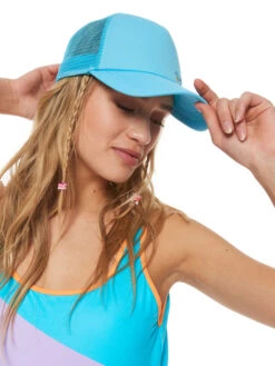 Roxy Finishline Trucker Hat -Shoreline Mood erjha04134 roxym bgz0 frt1