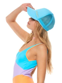 Roxy Finishline Trucker Hat -Shoreline Mood erjha04134 roxym bgz0 frt2