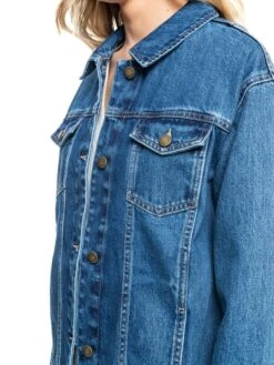 Roxy Mountain Roads Denim Jacket 11 Roxy Mountain Roads Denim Jacket -Shoreline Mood erjjk03360 roxyw bmtw frt5