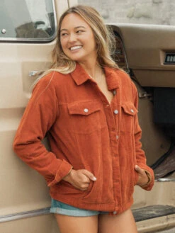 Roxy On The Block Corduroy Trucker Jacket