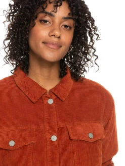 Roxy On The Block Corduroy Trucker Jacket -Shoreline Mood erjjk03509 roxyw cns0 frt4