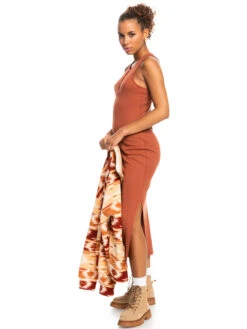 Roxy Moon Glow Rib Knit Dress -Shoreline Mood erjkd03401 roxyw cns0 frt9