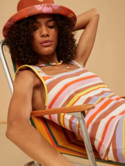 Roxy Surf.Kind.Kate. Rib Knit Dress -Shoreline Mood erjkd03428 roxym nle3 bck2