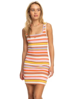Roxy Surf.Kind.Kate. Rib Knit Dress -Shoreline Mood erjkd03428 roxyw nle3 frt1