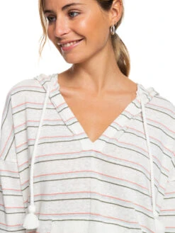 Roxy Paddle Out Stripe Hoodie -Shoreline Mood erjkt03849 roxyw wbk9 frt3