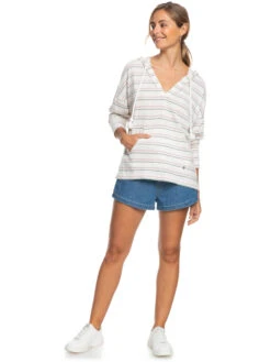 Roxy Paddle Out Stripe Hoodie -Shoreline Mood erjkt03849 roxyw wbk9 frt9