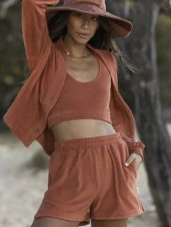 Roxy Threes Company Organic Cami Bralette -Shoreline Mood erjkt03933 roxyl cns0 frt9